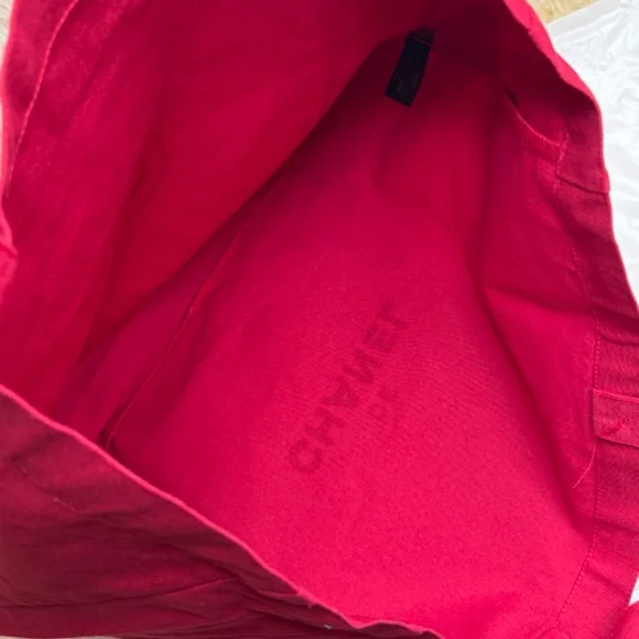 Chanel No1 Red Cotton Shopping Tote - Picture 4 of 4
